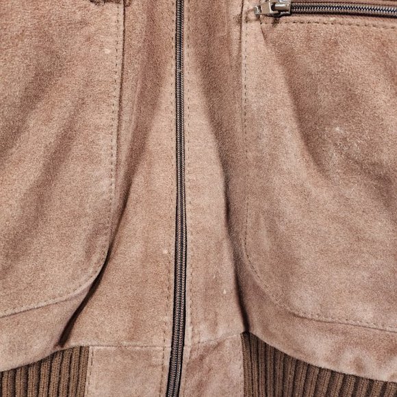 Repage Suede Leather and Knit Sweater Jacket 1980's RN 39209 Size XL - Picture 2 of 11